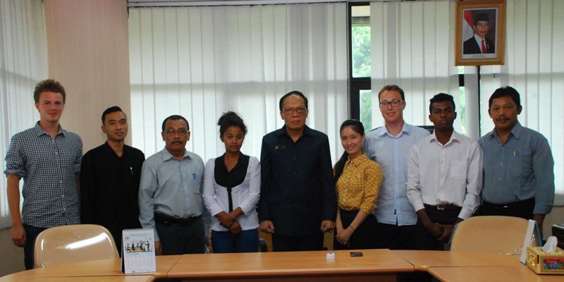 Unila Darmasiswa students with Rector of Unila Prof. Hasriadi Mat Akin